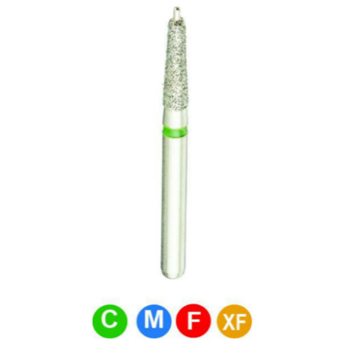 Diamond Burs, FG, Guide Pin, Coarse, Green, 2.0 mm, 508-020C, 5/Pk, N4LC