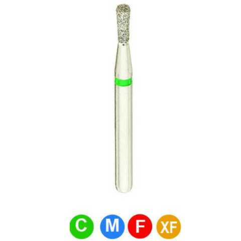 Diamond Burs, FG, Invertd Cone, Coarse, Green, 1.2 mm, 807-012C, 5/Pk, A11C