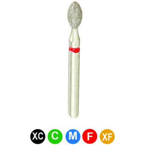 Diamond Burs, FG, KS Modidied Football, Fine, Red, 2.4 mm, KS4-024F, 5/Pk, KS4F