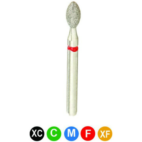 Diamond Burs, FG, KS Modidied Football, Fine, Red, 2.4 mm, 379-023F, 5/Pk, KS4F