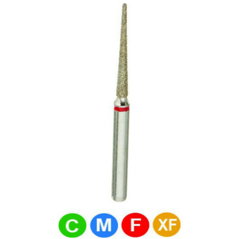 Diamond Burs, FG, Long Needle, Coarse, Green, 1.0 mm, 859L-010C, 5/Pk, C6LC