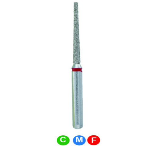 Diamond Burs, FG, Long Round End Taper, Coarse, Green, 1.2 mm, 850L-012C, 5/Pk, C5SSC