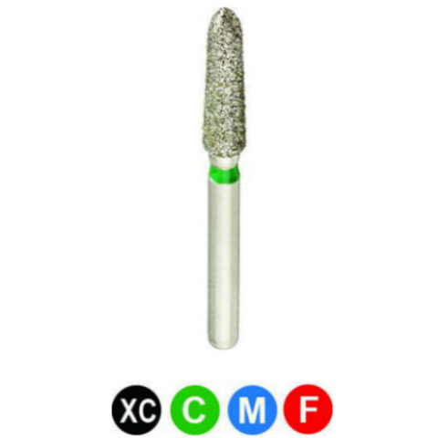 Diamond Burs, FG, Modified Bevel Cylinder, Extra Coarse, Black, 2.3 mm, 878KR-023XC, 5/Pk, S4XC