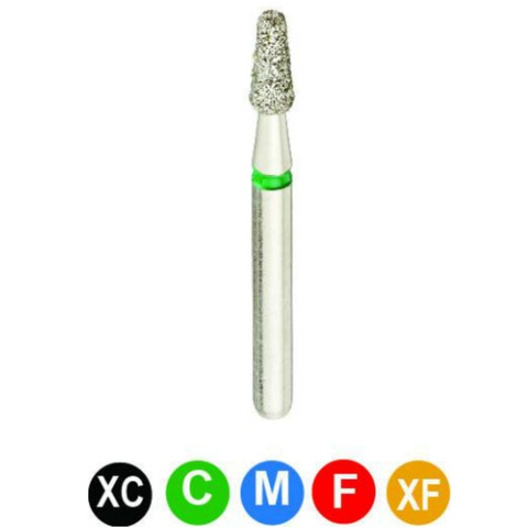 Diamond Burs, FG, Modified Flat End Taper, Medium, Blue, 1.6 mm, 845KR-016M, 5/Pk, A16RL