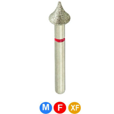 Diamond Burs, FG, Needle, Occlusal Contouring, Fine, Red, 3.1 mm, 833-031F, 5/Pk, C20LF