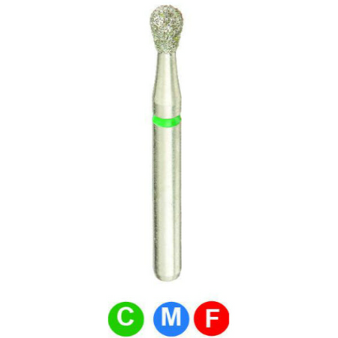 Diamond Burs, FG, Pear, Coarse, Green, 1.8 mm, 830-018C, 5/Pk, C12SNC