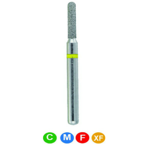 Diamond Burs, FG, Round End Cylinder, Coarse, Green, 1.2 mm, 838-012C, 5/Pk, B21C