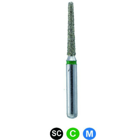 Diamond Burs, FGSS, Round End Taper, Extra Coarse, Black, 1.2 mm, S856-012XC, 5/Pk, MB5NXC