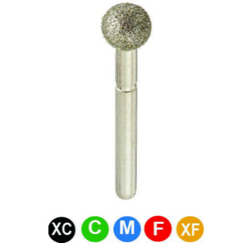 Diamond Burs, FG, Round, Fine, Red, 3.5 mm, 801-035F, 5/Pk, A5L4F
