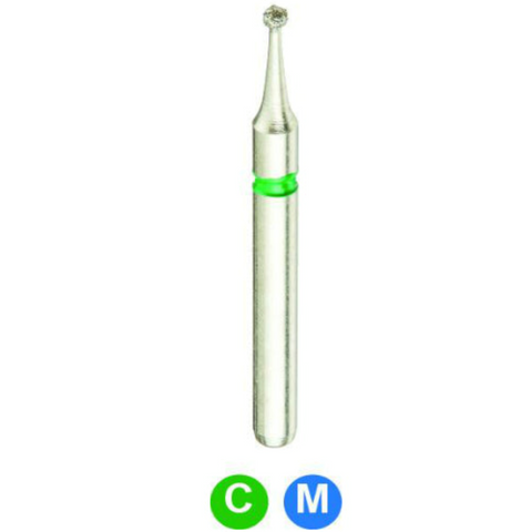 Diamond Burs, FG, Round, Coarse, Green, 0.8 mm, 801-008C, 5/Pk, A0C