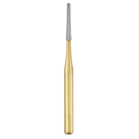 20-Blade Trimming & Finishing Carbide Burs, FG, Round End Taper, # 8642, 5/Pk