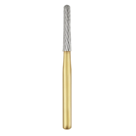 20-Blade Trimming & Finishing Carbide Burs, FG, Round End Taper, # 8675, 5/Pk