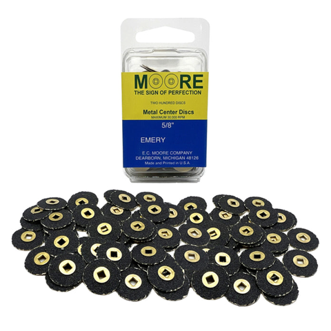 Paper Discs Brass Center 5/8" Emery Coarse 200/Pk