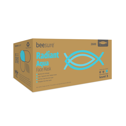 BeeSure Radiant Masks Level-3 40/Pk Lime