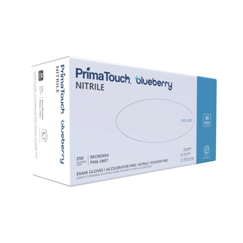 Primed Blueberry, Nitrile Examination Gloves, Accelerator free, X-Small, 250/Box, PM6-2805
