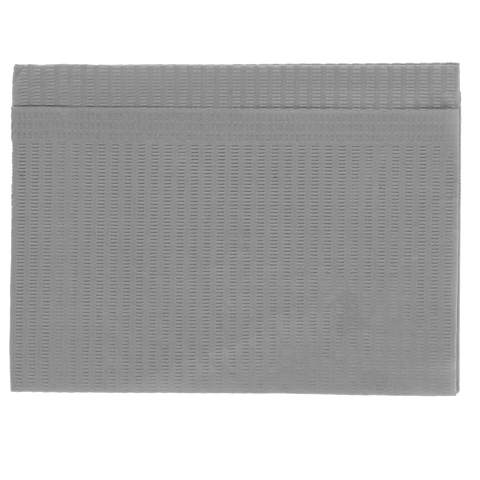Disposable Bibs, 2+1 Ply, 13" x 18", Silver Gray, 500/Pk, 109218