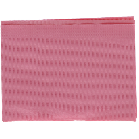 Disposable Bibs, 3+1 Ply, 13" x 18", Dusty Rose, 500/Pk, 109233