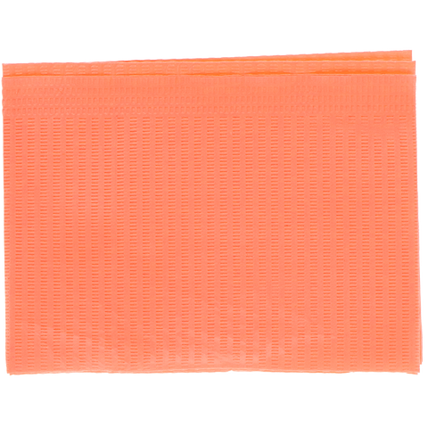 Disposable Bibs, 3+1 Ply, 13" x 18", Peach, 500/Pk, 109237