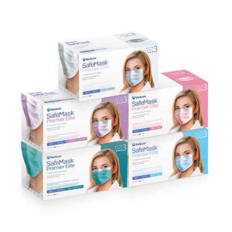 Safemask Premier Elite Earlooop L1, 50/pk, Teal, 2018
