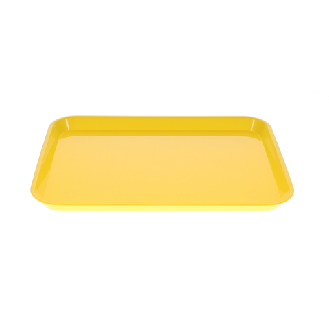 Set-Up Plastic Flat Trays, # B, Yellow, 1/Pk, 108137
