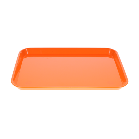 Set-Up Plastic Flat Trays, # B, Neon Tangerine, 1/Pk, 108145