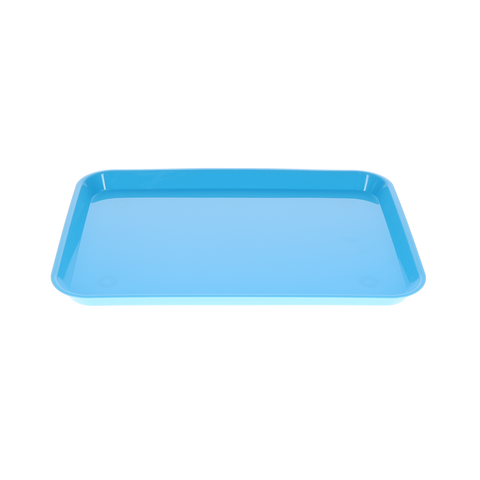 Set-Up Plastic Flat Trays, # B, Neon Blue, 1/Pk, 108146