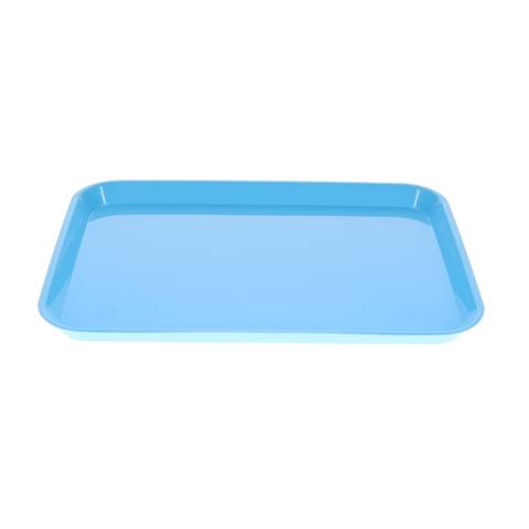 Set-Up Plastic Flat Trays, # B, Neon Baby Blue, 1/Pk, 108147