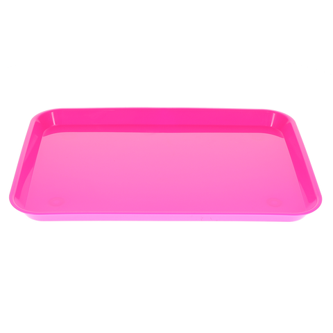 Set-Up Plastic Flat Trays, # B, Neon Pink, 1/Pk, 108150