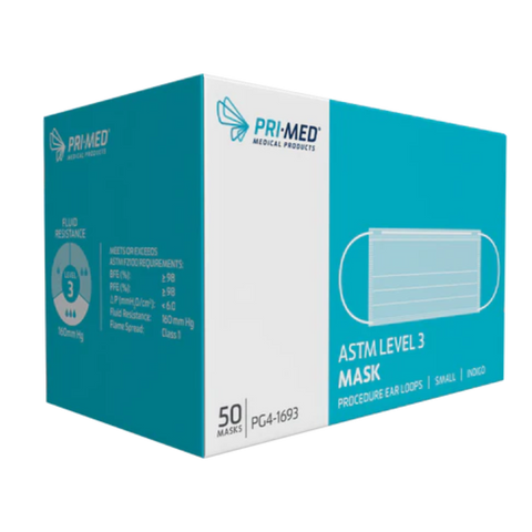 Earloop Mask,  Small Earloops, ASTM Level 3, Indigo, 50/Pk, PG4-1693