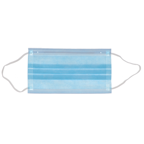 Earloop Mask, Anti-Fog Foam Strip, Extra Long Earloops, ASTM Level 3, Blue, 50/Pk, PG4-1063