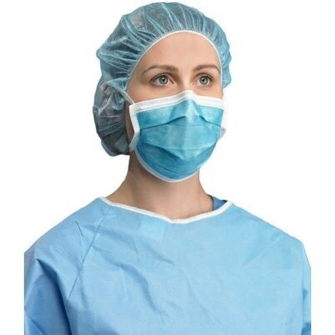 Surgical Tie Masks, ASTM Level 1, Blue, 50/Pk, PG4-2321