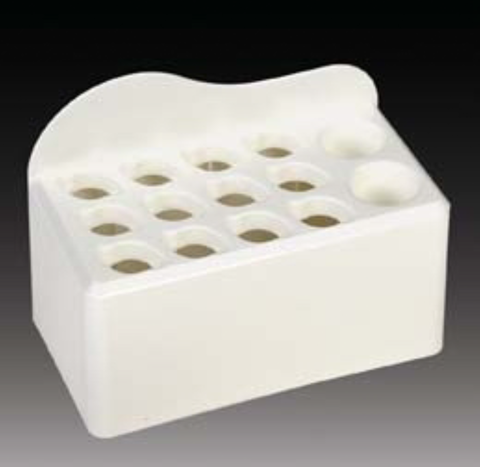 Composite Syringe Bracket, White, for 12 Syringes & 2 Bottles, 1/Pk, IT8-RACK