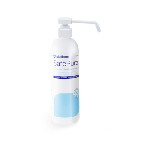 SafePure, Hand Sanitizer, Liquid, 80 %, 1 L, Bottle with Spray Pump, 1/Pk, 7100