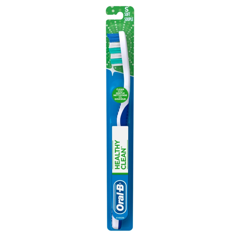 P&G - Healthy Clean Toothbrush, 40 Soft, 3 Assorted Colors: Green, Dark Blue & Red, 12/bx (Old #s 80336304)