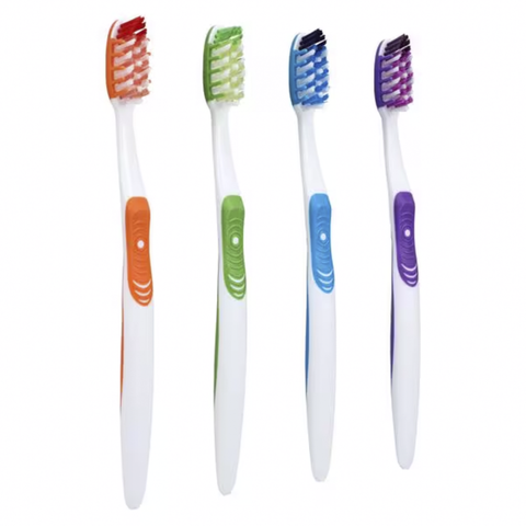 P&G - CrossAction Compact Toothbrush, 23 Soft, 4 Assorted Colors: Orange, Turquoise, Green & Dark Blue, 12/bx (Old #s 80335608)