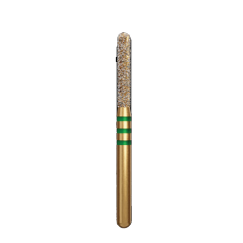 Alpen Z-Rex Diamond Burs, FG, Round End Cylinder, #881Z, 1.6 mm, Coarse, Green, 60032621