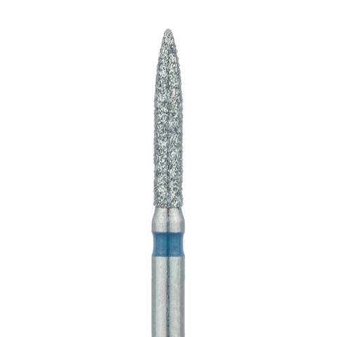 Alpen Z-Rex Diamond Burs, FG, Flame, #862Z, 1.4 mm, Medium, Blue, 60032467