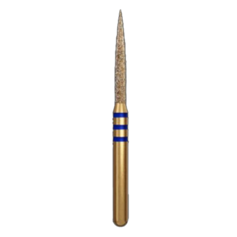 Alpen Z-Rex Diamond Burs, FG, Flame, #863Z, 1.4 mm, Medium. Blue, 60032481