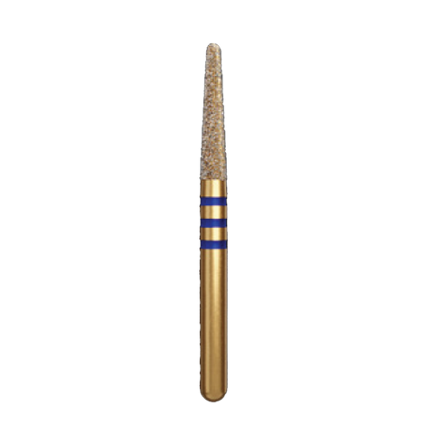 Alpen Z-Rex Diamond Burs, FG, Round End Taper, #856Z, 1.8 mm, Medium, Blue, 60032379