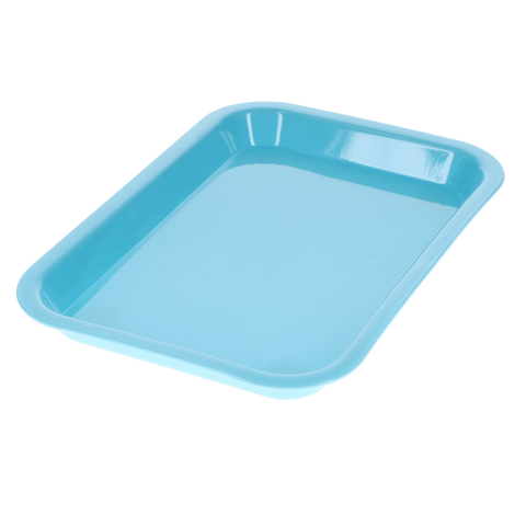 Set-Up Plastic Flat Trays, # F, Mini, Baby Blue, 1/Pk, 108156