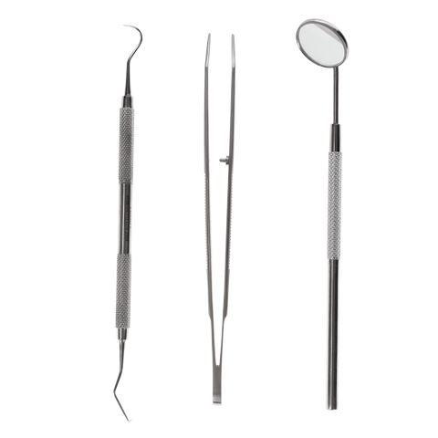 3-Piece Examination Set, (Mirror, Explorer, Cotton Plier), Kit, 300373