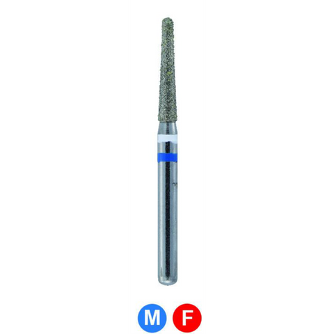 Zirconia Diamond Burs, FG, Round End Taper, Medium, Blue, 1.6 mm, Z856-016M, 5/Pk, ZB5M