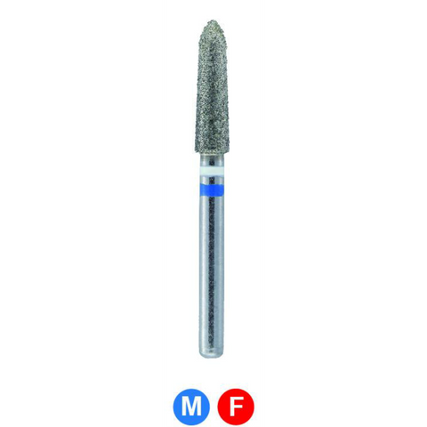 Zirconia Diamond Burs, FG, Modified Chamfer, Fine, Red, 2.1 mm, Z878K-021F, 5/Pk, ZS4F