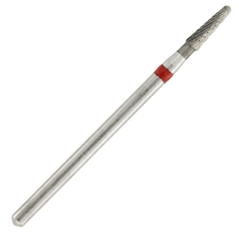 Laboratory Carbide Bur, HP, Universal Cutters, Fine Cross Cut, Red, Tapered Round End Cylinder,  # U138EF, 1/Pk, 8321