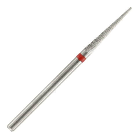 Laboratory Carbide Bur, HP, Universal Cutters, Fine Cross Cut, Red, Tapered Round End Cylinder,  # U257EF, 1/Pk, 8323