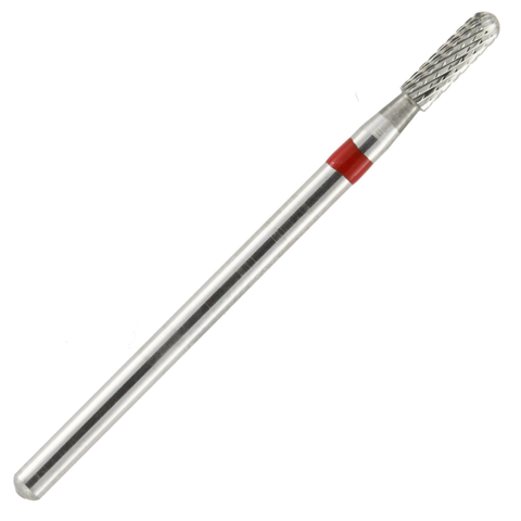 Laboratory Carbide Bur, HP, Universal Cutters, Fine Cross Cut, Red, Round End Cylinder,  # U129EF, 1/Pk, 8402