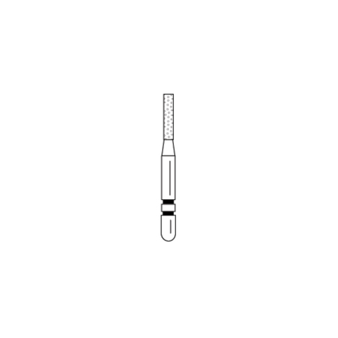 Two Striper Diamond Burs, FG, Flat-End Cylinder, 515.5, 1.2 mm, Fine, Red, 5/Pk, 2015295