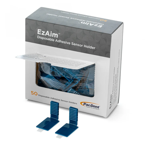 Ez Aim Individually Cut Adhesive Sensor Holder, Anterior, Blue, 50/pk, 131116