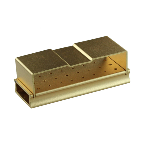 Metal Bur Block, 6RA/12FG/6FGSS, 24-Hole, Yellow, 1/Pk, BK-400-Y