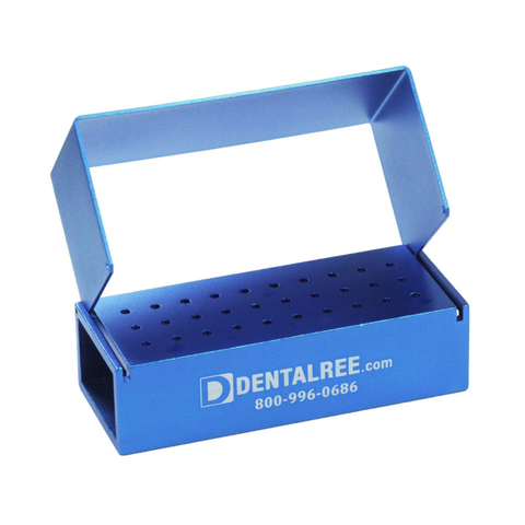 Metal Bur Block, HP, 30-Hole, Blue, 1/Pk, BK-700-B